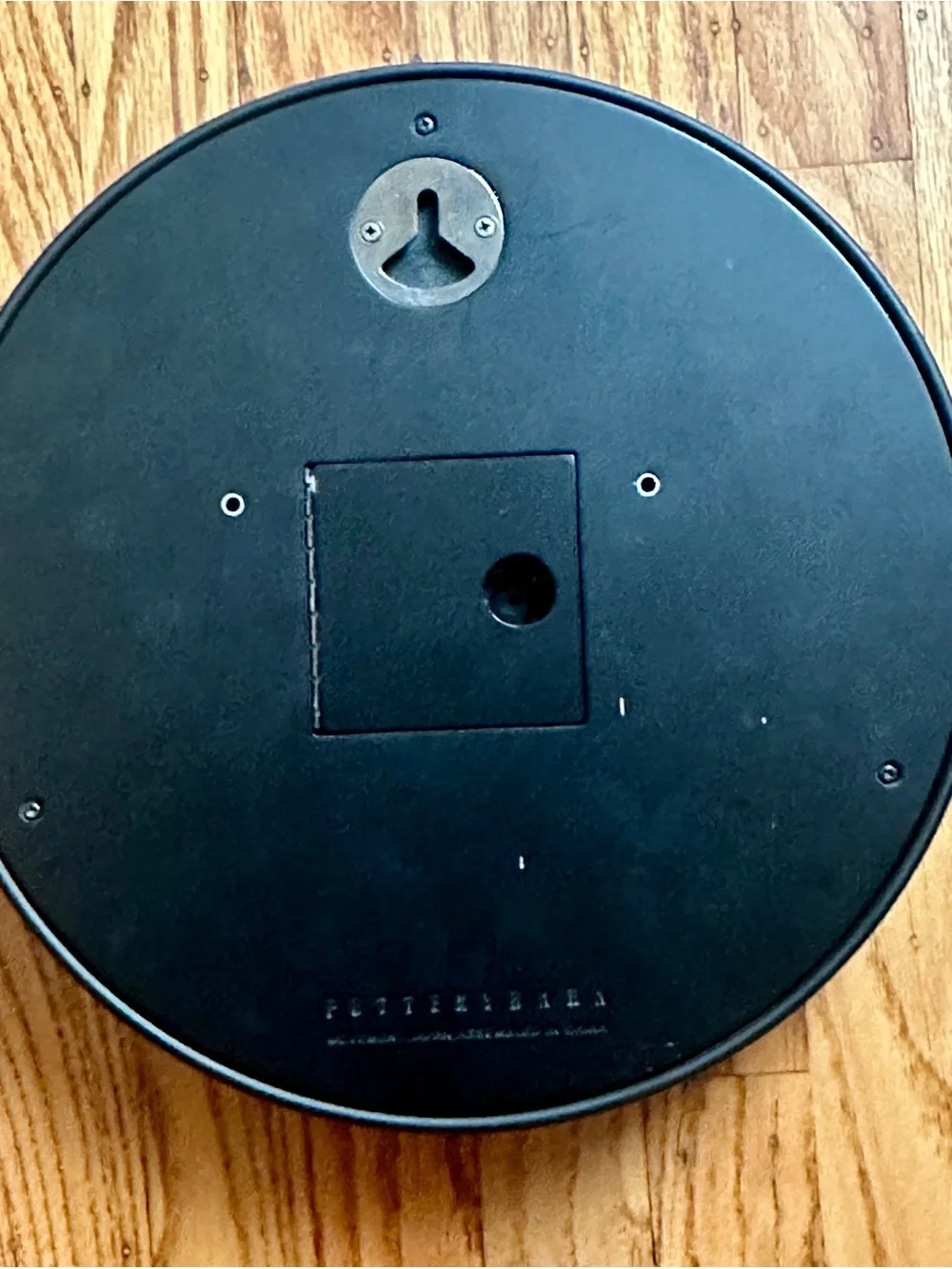 Vintage Pottery Barn ‘Union Station’ Wall Clock No 570 Black Large Roman Numeral